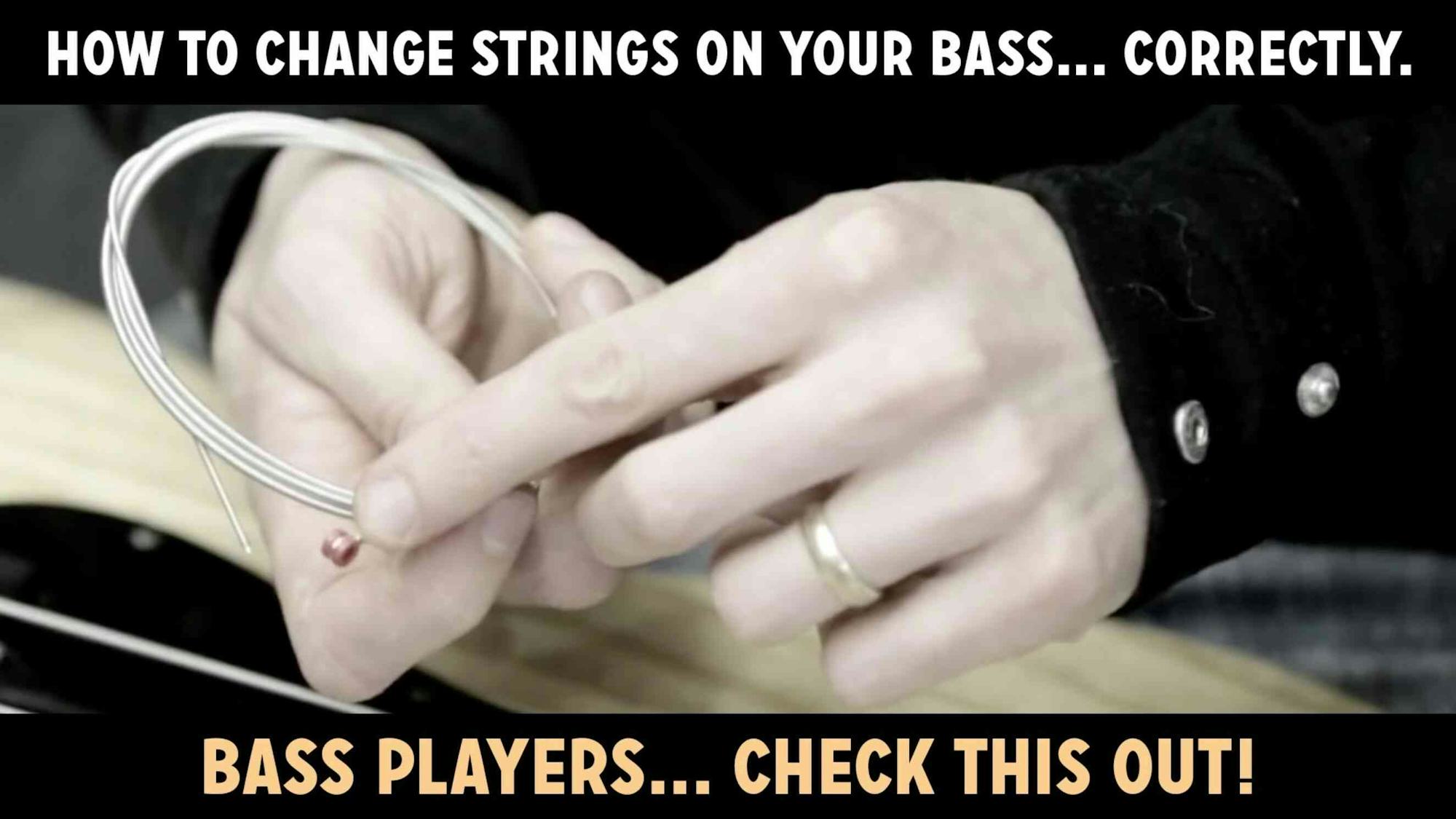 How to Change Bass Strings Correctly. Watch this! (L96) Scotts